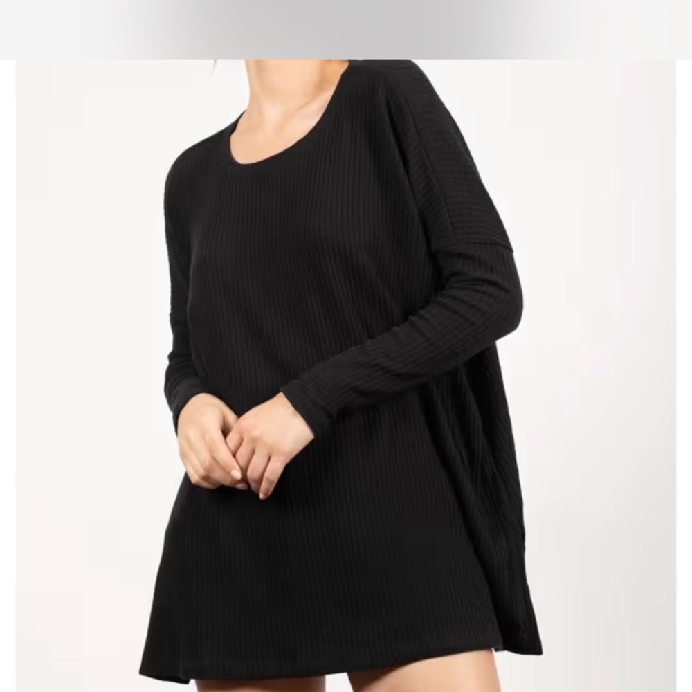 Tobi Celia Ribbed Sweater Dress Tunic